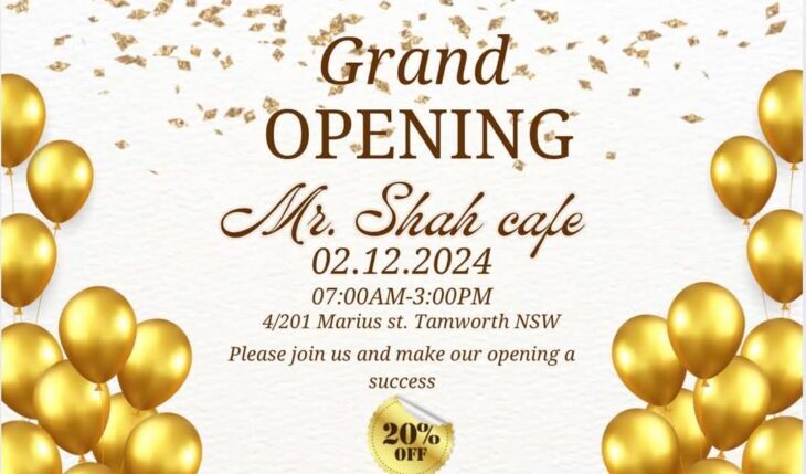 Grand Opening of Mr Shah’s Cafè