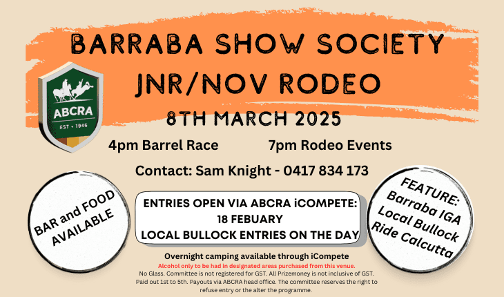 Barraba Show Society Junior/Novice Rodeo