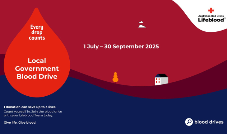 Blood drive event web banner (730 x 430 px)