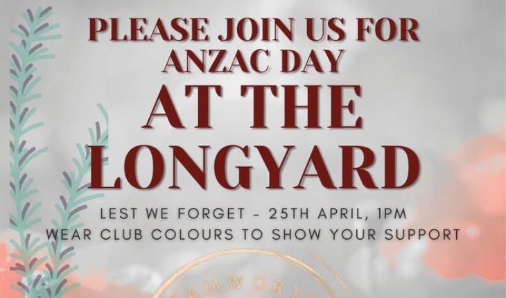 ANZAC Day @ The Longyard