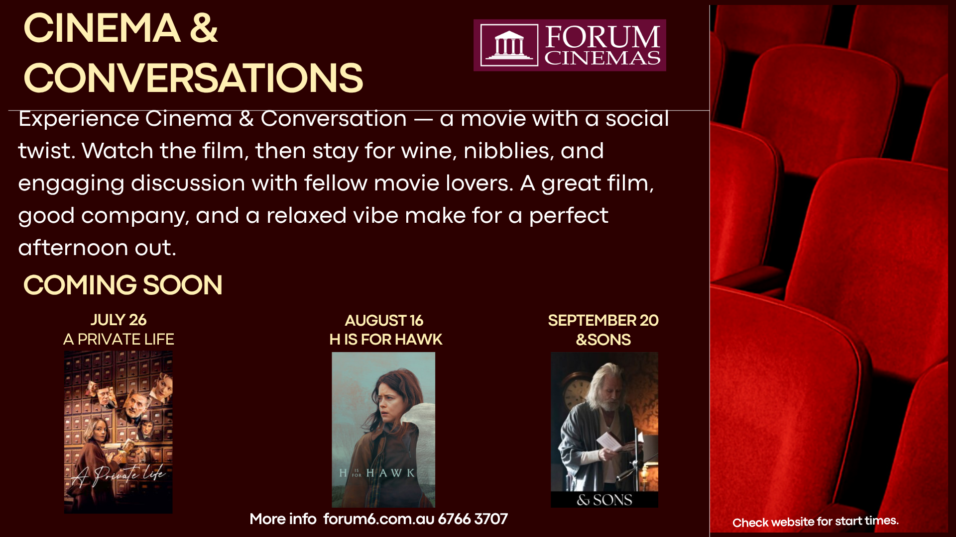 CINEMA & cONVERSATIONS (Presentation)